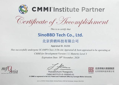 北京供銷科技獲CMMI3級認(rèn)證，研發(fā)管理能力邁上新臺階，引領(lǐng)北京軟件開發(fā)新標(biāo)桿